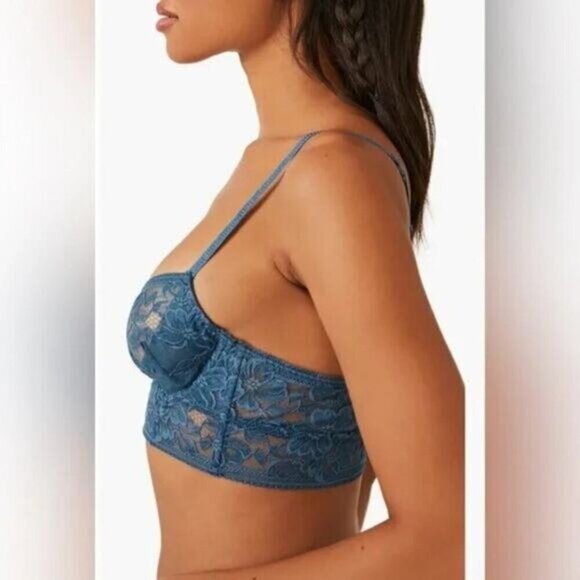 Free People Sorento Demi Longline In Night Swim Women's Size 34A - Picture 3 of 8